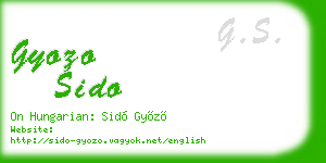 gyozo sido business card