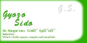 gyozo sido business card